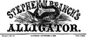 [Gutenberg 55090] • Stephen H. Branch's Alligator, Vol. 1 no. 20, September 4, 1858